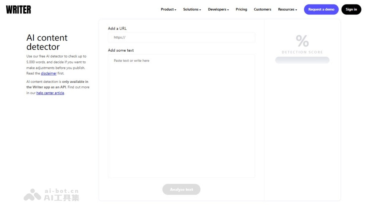 Writecream AI Content Detector